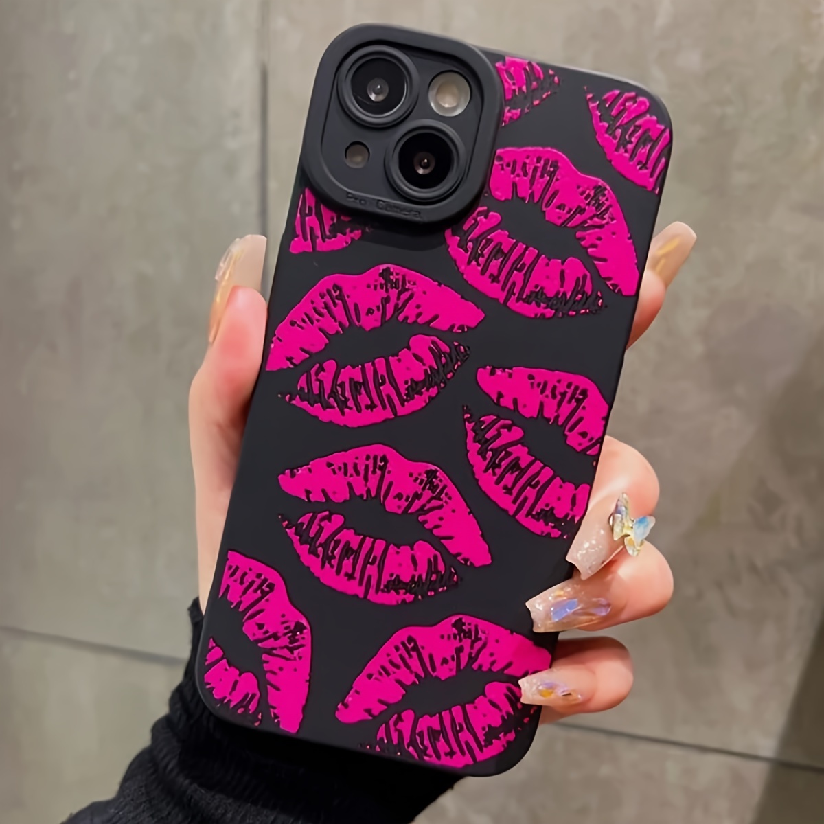Samsung Galaxy A55 - Rose Red Lip Luxury Pattern Case