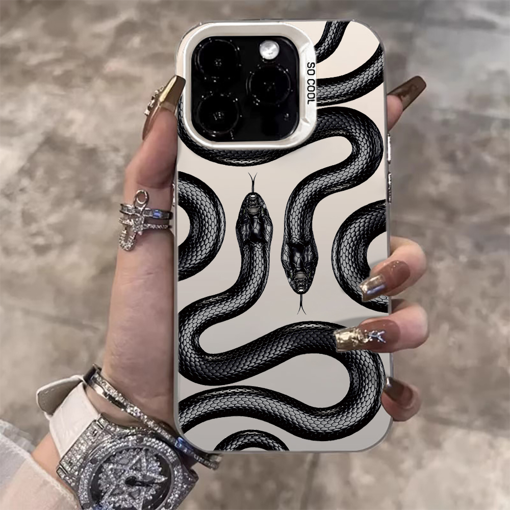 Samsung Galaxy A55 - Dark Aesthetic Coiled Snake Minimal Case