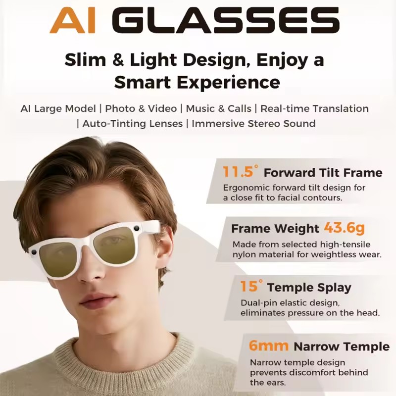 New 800W 4k HD Camera Smart Gl - огляд і ціна Smart Glasses Lens