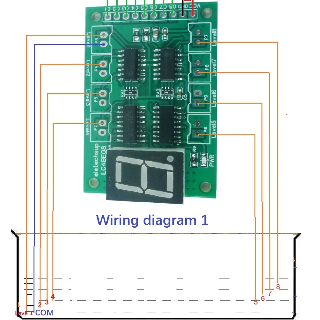 8CH Water Level Digital Tube D - огляд і ціна Hydration Sensor Skin